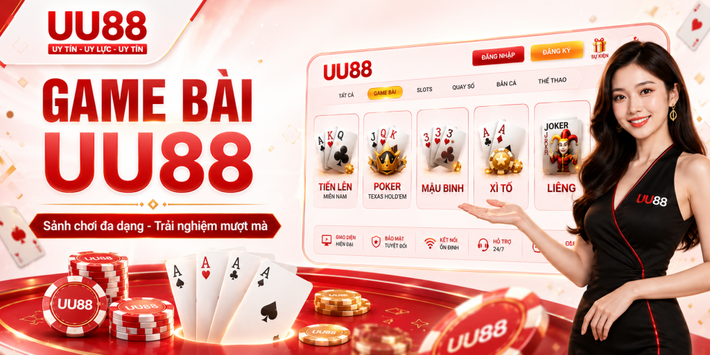 Game bài UU88 địa điểm cá cược uy tín hàng đầu châu á